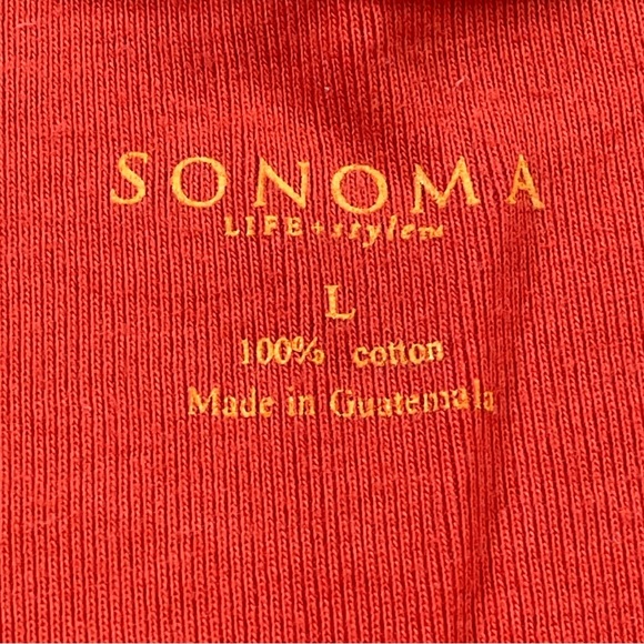 Sonoma size large orange short sleeve shirt with a butterfly & “Red River 2007” - Picture 7 of 8